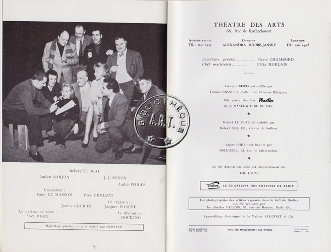 Les programmes de Théatre de l\